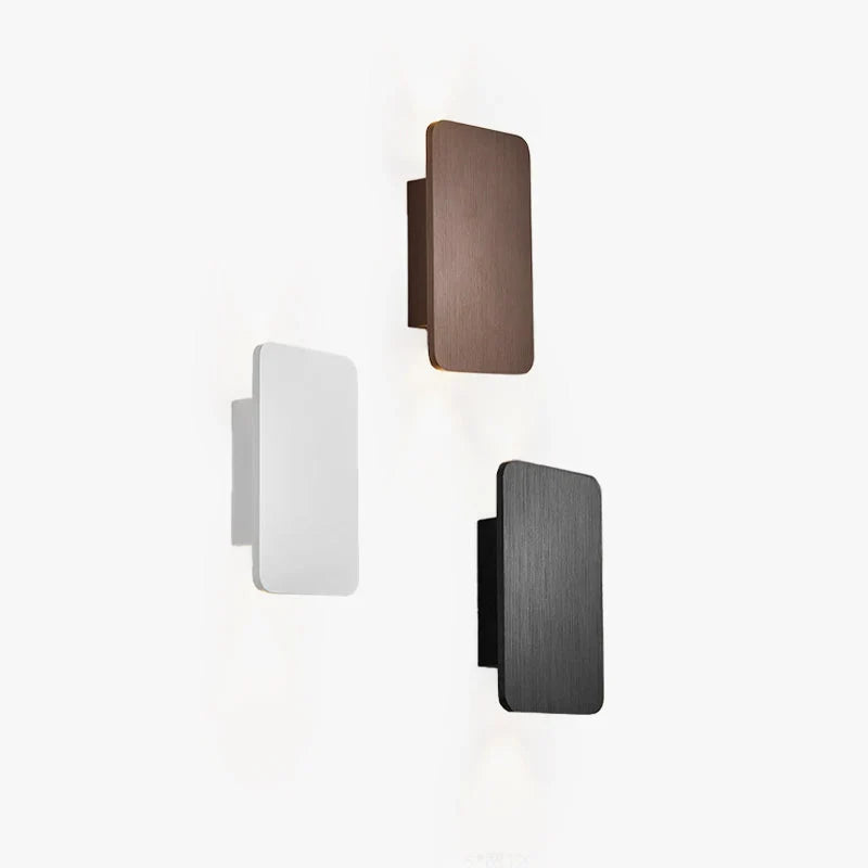 Lumi Nova Up Down Wall Light  Brushed Aluminium Modern Indoor Sconce