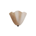 Delin Japandi Scalloped Wall Light | Fluted Wave Glass Shade Sconce Fixture