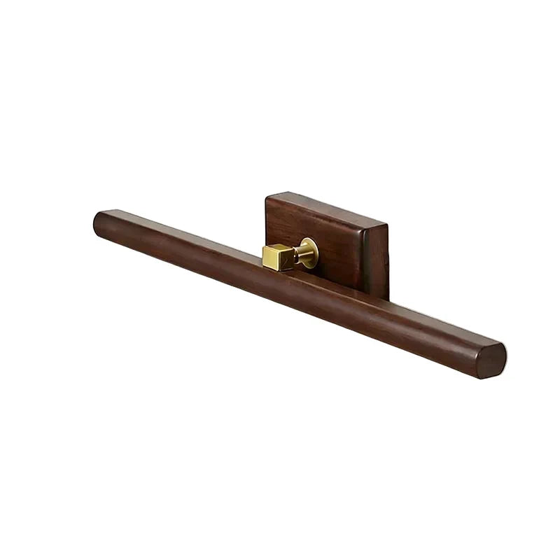Elva Nordic Wooden Linear Wall Light | Rotatable Timber Vanity Sconce for Mirror
