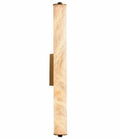 Marble LED Wall Light | Natural Alabaster Tube Sconce for Living Room