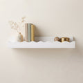 Ovalux Scalloped Floating Wall Shelf | Solid Timber Picture Ledge Display Rack