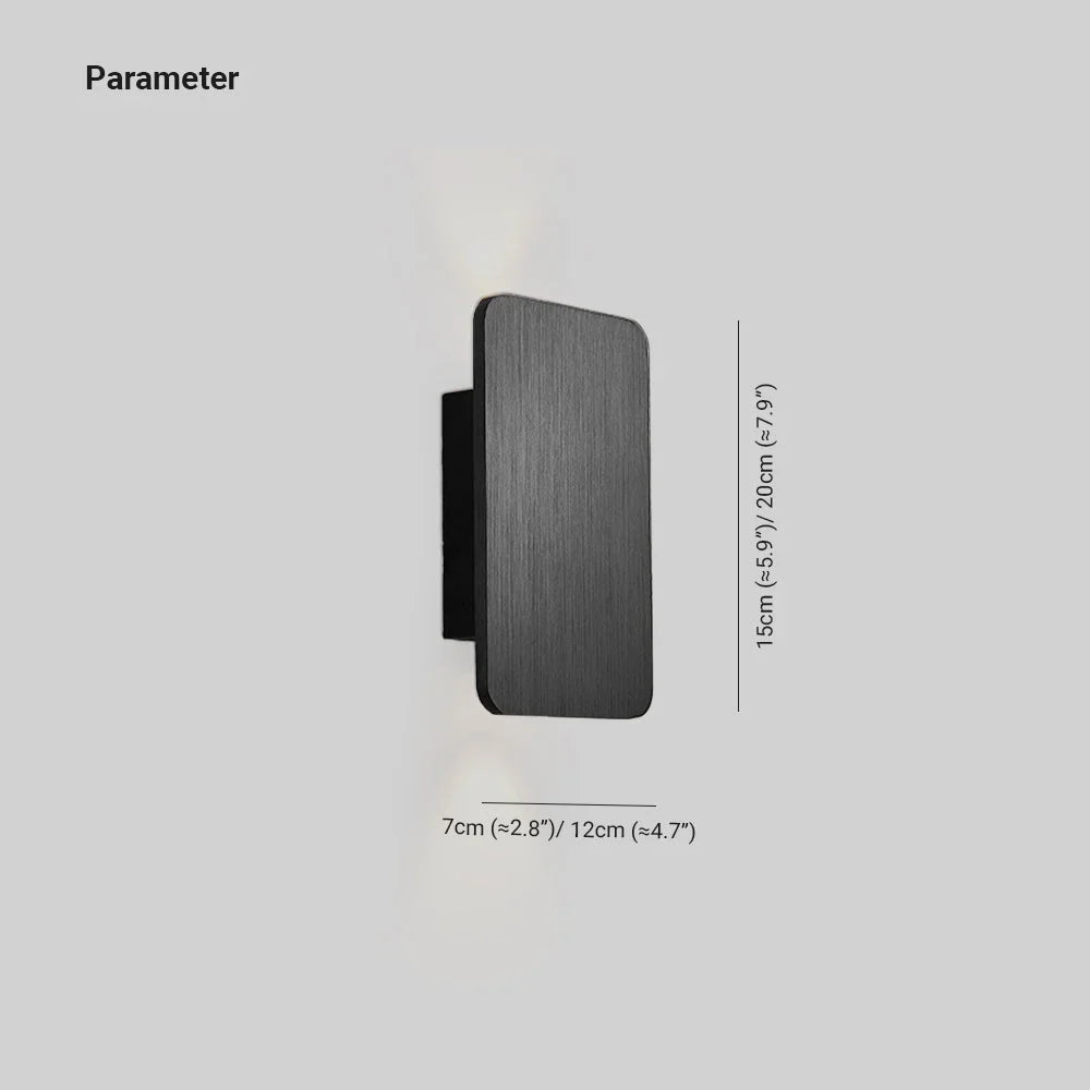 Lumi Nova Up Down Wall Light  Brushed Aluminium Modern Indoor Sconce