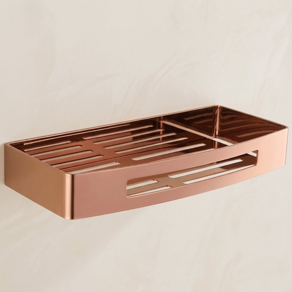 Kael Stainless Steel Shower Caddy Basket | 2-Tier Wall Mounted Bathroom Organiser