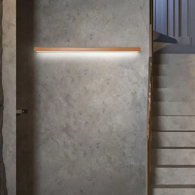 Ovel Muto Linear Wooden Wall Light | Natural Timber LED Vanity & Mirror Lamp