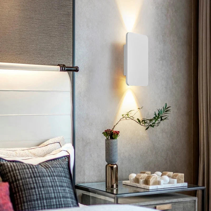 Lumi Nova Up Down Wall Light  Brushed Aluminium Modern Indoor Sconce